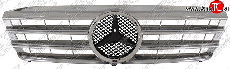 4 999 р. Решётка радиатора SAT (SPORT, с местом под эмблему) Mercedes-Benz C-Class W203 дорестайлинг седан (2000-2004) (Неокрашенная)  с доставкой в г. Калуга