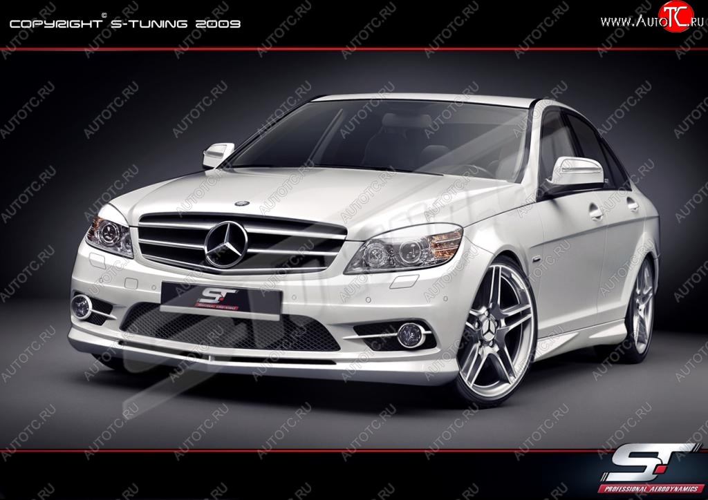 25 899 р. Передний бампер Wild Mercedes-Benz C-Class W204 дорестайлинг седан (2007-2011)  с доставкой в г. Калуга