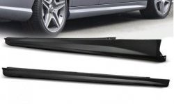 16 899 р. Пороги накладки AMG Style  Mercedes-Benz C-Class  W204 (2007-2011) дорестайлинг седан (Неокрашенные)  с доставкой в г. Калуга. Увеличить фотографию 1