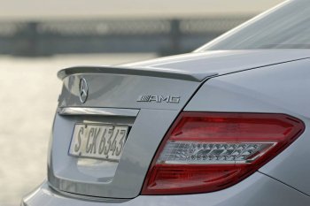 3 499 р. Спойлер багажника AMG Mercedes-Benz C-Class W204 дорестайлинг седан (2007-2011) (Неокрашенный)  с доставкой в г. Калуга. Увеличить фотографию 1