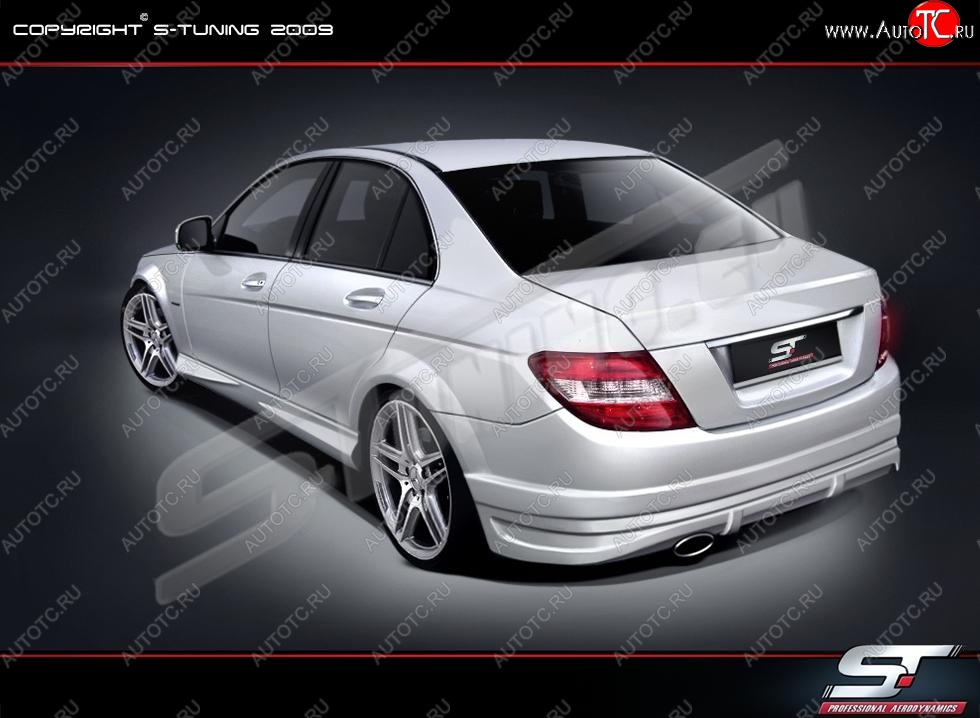 25 899 р. Задний бампер Wild Mercedes-Benz C-Class W204 дорестайлинг седан (2007-2011)  с доставкой в г. Калуга