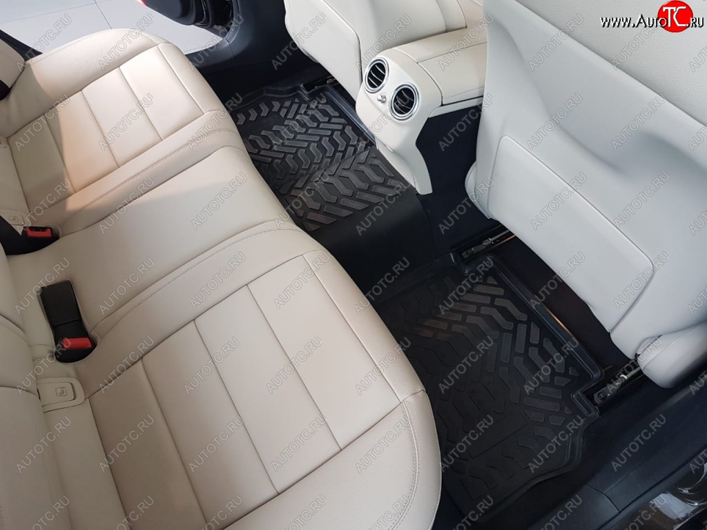 1 699 р. Комплект ковриков в салон Aileron 3D (с подпятником)  Mercedes-Benz C-Class  W205 (2015-2018)  с доставкой в г. Калуга