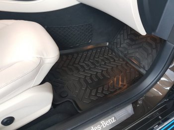 1 699 р. Комплект ковриков в салон Aileron 3D (с подпятником) Mercedes-Benz C-Class W205 дорестайлинг седан (2015-2018)  с доставкой в г. Калуга. Увеличить фотографию 4