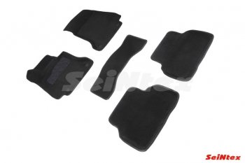 Комплект 3D ковриков в салон (ворсовые / чёрные) Seintex Mercedes-Benz (Мерседес-Бенс) C-Class (с-класс) ( С205,  S205,  W205) (2014-2024) С205, S205, W205 дорестайлинг купе, дорестайлинг универсал, дорестайлинг седан, рестайлинг седан