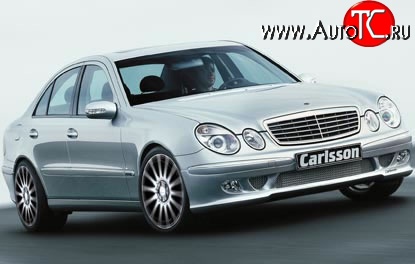 11 399 р. Накладка Carlsson на передний бампер Mercedes-Benz E-Class W211 дорестайлинг седан (2002-2006) (Неокрашенная)  с доставкой в г. Калуга