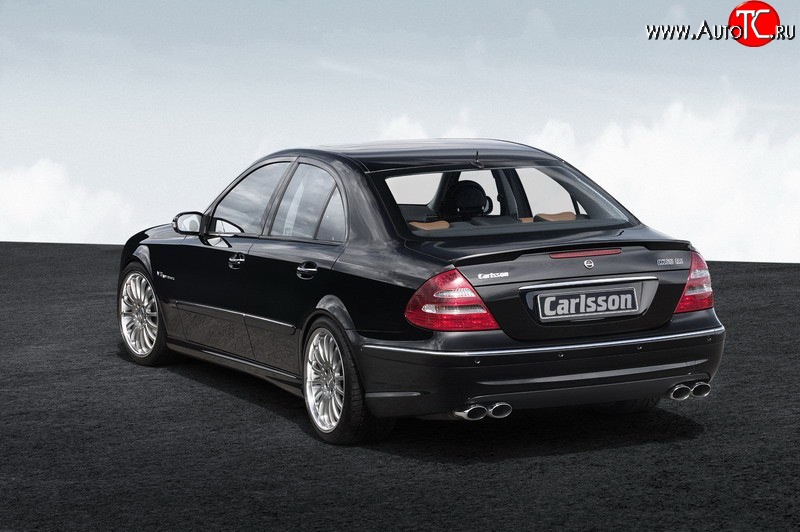 11 399 р. Накладка Carlsson на задний бампер Mercedes-Benz E-Class W211 дорестайлинг седан (2002-2006) (Неокрашенная)  с доставкой в г. Калуга