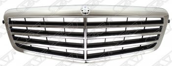 7 799 р. Решётка радиатора SAT (черная, хром) Mercedes-Benz E-Class W212 дорестайлинг седан (2009-2012) (Неокрашенная)  с доставкой в г. Калуга. Увеличить фотографию 1
