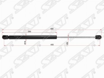 629 р. Упор капота SAT (газовый) Mercedes-Benz E-Class W212 дорестайлинг седан (2009-2012)  с доставкой в г. Калуга. Увеличить фотографию 1