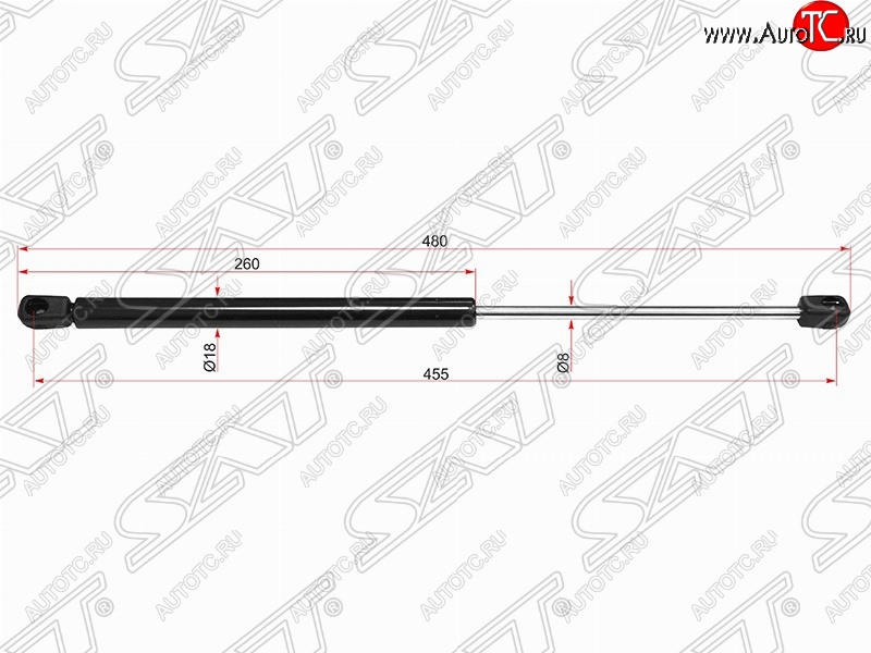 629 р. Упор капота SAT (газовый) Mercedes-Benz E-Class W212 дорестайлинг седан (2009-2012)  с доставкой в г. Калуга