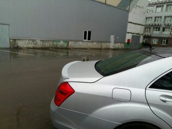 3 149 р. Лип спойлер АВТОКРАТ Mercedes-Benz S class W221 (2006-2013) (Неокрашенный)  с доставкой в г. Калуга. Увеличить фотографию 1