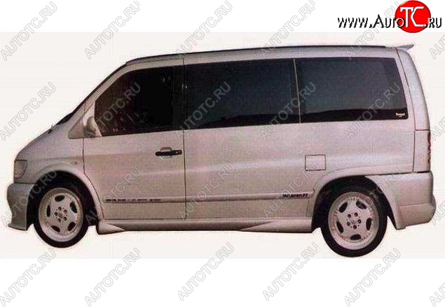 6 249 р. Пороги накладки CT Mercedes-Benz Vito W638 (1996-2003) (Неокрашенные)  с доставкой в г. Калуга