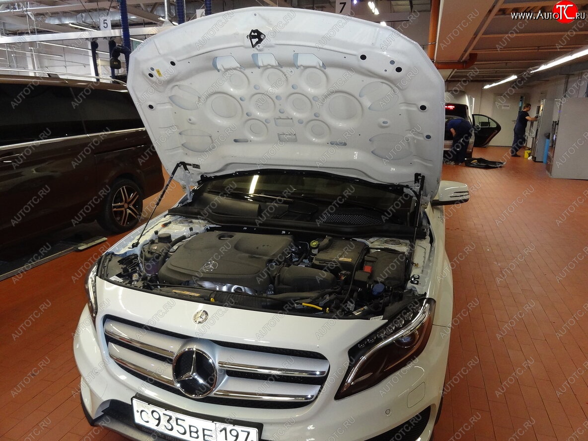 2 749 р. Упоры капота Russtal  Mercedes-Benz GLA  X156 (2013-2020) дорестайлинг, рестайлинг  с доставкой в г. Калуга