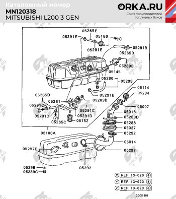 17 999 р. Бак топливный BAKPLAST (75 л, пластиковый) Mitsubishi L200 3 K74T рестайлинг (2005-2006)  с доставкой в г. Калуга. Увеличить фотографию 6