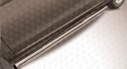 11 899 р. Защита порогов из круглой трубы диаметром 76 мм Slitkoff  Mitsubishi ASX (2013-2016) (Нержавейка, Полированная)  с доставкой в г. Калуга. Увеличить фотографию 1