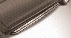 13 949 р. Широкая защита порогов из трубы диаметром 42 мм Slitkoff  Mitsubishi ASX (2013-2016)  с доставкой в г. Калуга. Увеличить фотографию 1