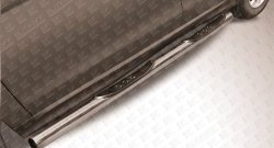 13 949 р. Защита порогов из трубы d76 мм с пластиковыми вставками для ног Slitkoff  Mitsubishi ASX (2013-2016) (Нержавейка, Полированная)  с доставкой в г. Калуга. Увеличить фотографию 1