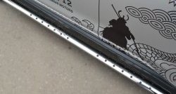 20 749 р. Защита порогов с круглыми вставками для ног из овальной трубы диаметром 75x42 мм Russtal  Mitsubishi ASX (2013-2016)  с доставкой в г. Калуга. Увеличить фотографию 2