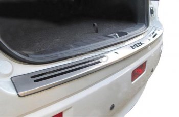 1 719 р. Защитная накладка заднего бампера WINBO Mitsubishi ASX дорестайлинг (2010-2012)  с доставкой в г. Калуга. Увеличить фотографию 1