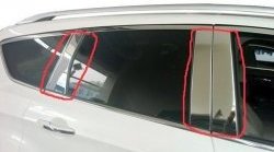 4 749 р. Центральные накладки на стойки дверей СТ Mitsubishi ASX дорестайлинг (2010-2012) (Неокрашенные)  с доставкой в г. Калуга. Увеличить фотографию 1