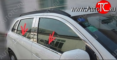 3 599 р. Нижние накладки на окна дверей СТ Mitsubishi ASX дорестайлинг (2010-2012) (Неокрашенные)  с доставкой в г. Калуга