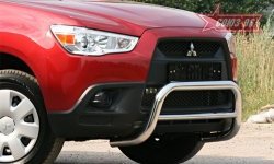 8 999 р. Защита переднего бампера Souz-96 (d60) Mitsubishi ASX дорестайлинг (2010-2012)  с доставкой в г. Калуга. Увеличить фотографию 2