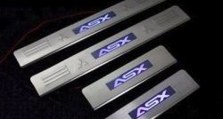 Накладки на порожки автомобиля СТ Mitsubishi ASX 1-ый рестайлинг (2013-2016)