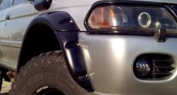 31 549 р. Накладки на колёсные арки RA (комплект)  Mitsubishi Challenger  K9-W (1996-2001) (Покрытие глянец (под окраску), Неокрашенные)  с доставкой в г. Калуга. Увеличить фотографию 1