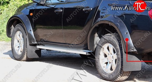 27 849 р. Накладки на колёсные арки RA (усиленные)  Mitsubishi L200  5 KK,KL (2015-2019) (Поверхность глянец (под окраску), Неокрашенные)  с доставкой в г. Калуга