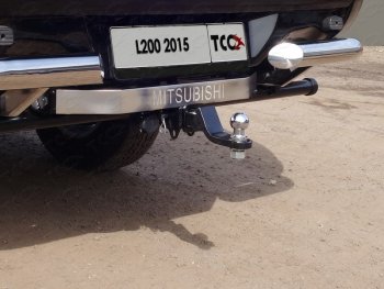 Фаркоп (тягово-сцепное устройство) TCC (надпись Mitsubishi, без заднего бампера) Mitsubishi (Митсубиси) L200 (л)  5 KK,KL (2015-2022) 5 KK,KL дорестайлинг, рестайлинг