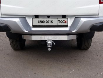 Фаркоп (тягово-сцепное устройство) TCC (надпись Mitsubishi, с задним бампером) Mitsubishi L200 5 KK,KL дорестайлинг (2015-2019)