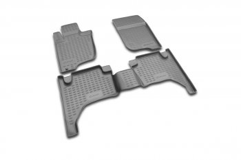 Комплект 3D ковриков салона Element (полиуретан) Mitsubishi L200 4  дорестайлинг (2006-2014)  (Черные)