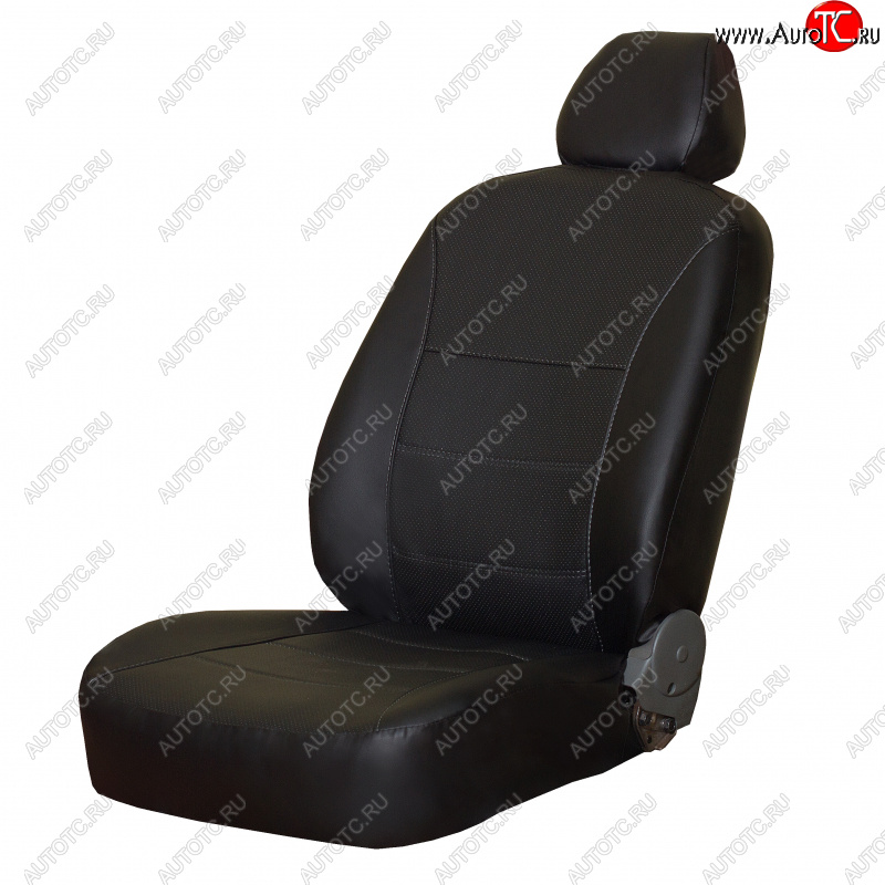 4 749 р. Чехлы сидений (экокожа) ПЕТРОВ Орегон  Mitsubishi L200  4 (2006-2014) (черный)  с доставкой в г. Калуга