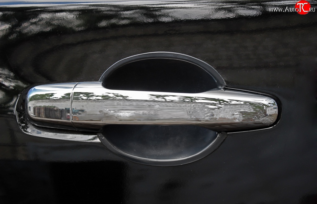 299 р. Накладки под ручки дверей RA (Single Cab, Club Cab) Mitsubishi L200 4  дорестайлинг (2006-2014) (Поверхность глянец под окраску, Неокрашенные)  с доставкой в г. Калуга