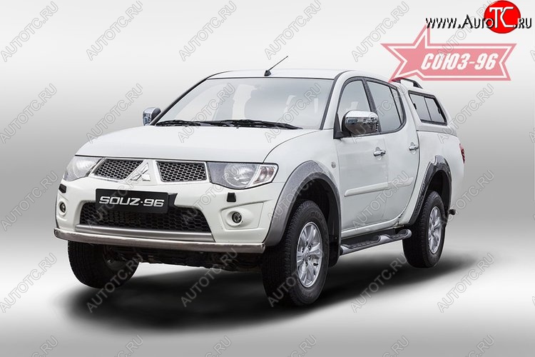 13 904 р. Овальная защита переднего бампера (d75х42) Souz-96 Mitsubishi L200 4  дорестайлинг (2006-2014)  с доставкой в г. Калуга