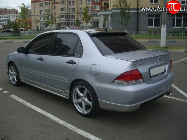 4 999 р. Накладка на задний бампер EGR Mitsubishi Lancer 9 1-ый рестайлинг седан (2003-2005) (Неокрашенная)  с доставкой в г. Калуга