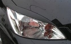 1 599 р. Узкие реснички на фары CT Mitsubishi Lancer 9 2-ой рестайлинг седан (2005-2009) (Неокрашенные)  с доставкой в г. Калуга. Увеличить фотографию 1
