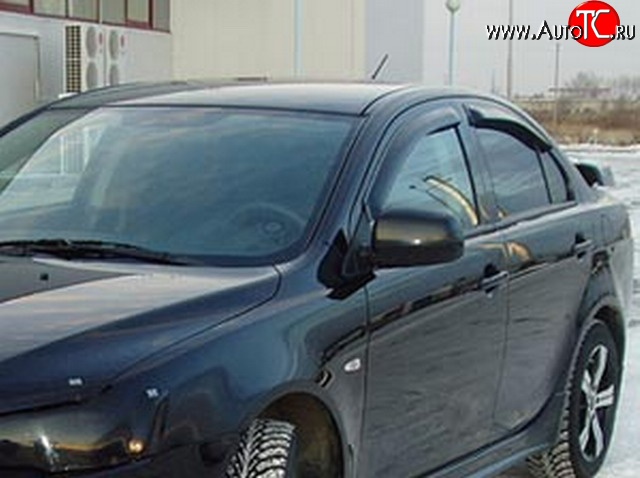 2 199 р. Дефлекторы окон (ветровики) Novline 4 шт. (седан)  Mitsubishi Lancer  10 (2007-2010)  с доставкой в г. Калуга