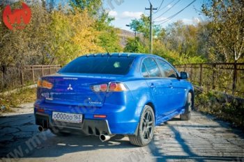 1 649 р. Козырёк на заднее стекло Zodiak Generator (6 зубьев)  Mitsubishi Lancer  10 (2007-2017) седан дорестайлинг, седан рестайлинг (Неокрашенный)  с доставкой в г. Калуга. Увеличить фотографию 1