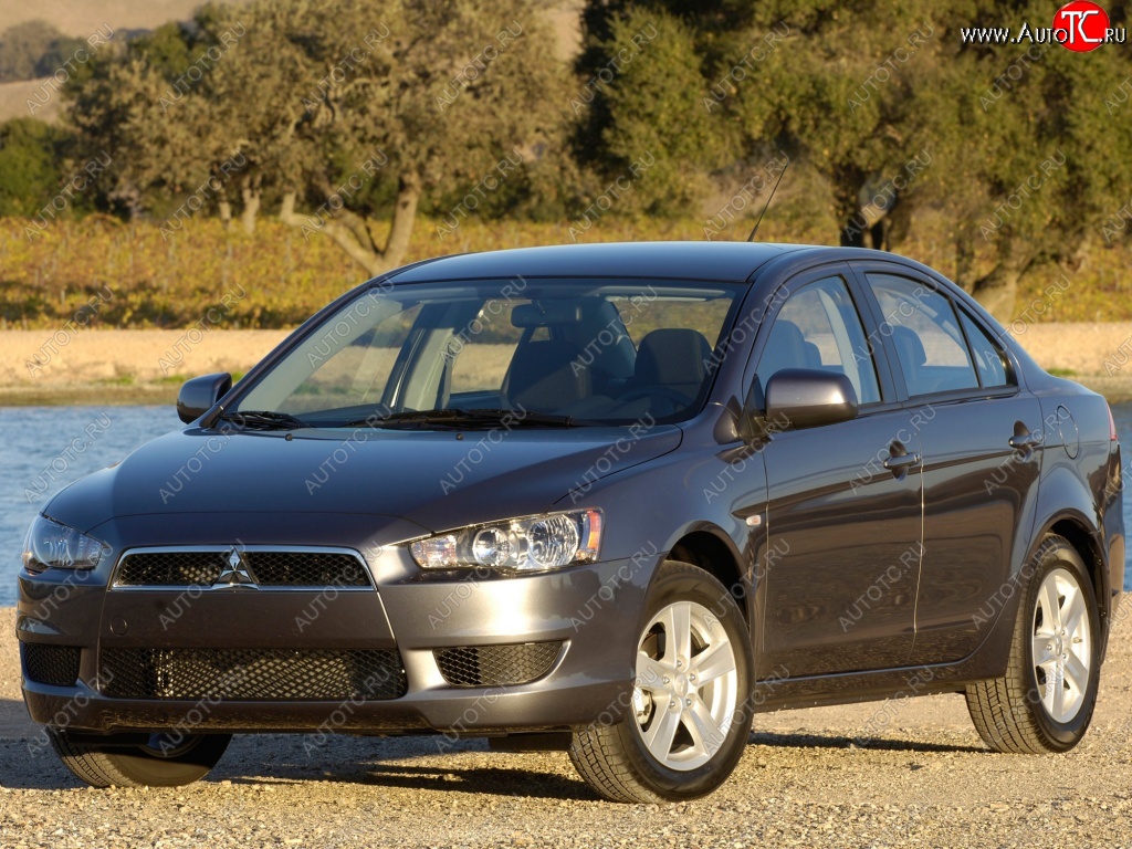 5 949 р. Передний бампер Стандартный Mitsubishi Lancer 10 седан дорестайлинг (2007-2010)  с доставкой в г. Калуга