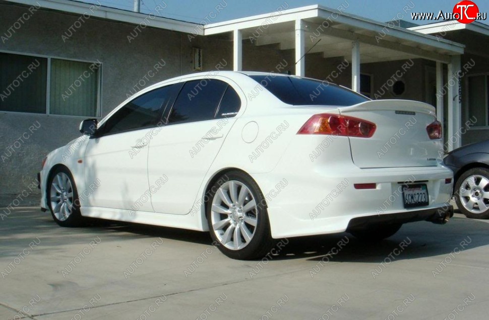 4 149 р. Лип спойлер DUCKBILL Mitsubishi Lancer 10 седан дорестайлинг (2007-2010) (Неокрашенный)  с доставкой в г. Калуга