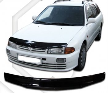 2 079 р. Дефлектор капота CA-Plastic Mitsubishi Libero  дорестайлинг (1992-1995) (Classic черный, Без надписи)  с доставкой в г. Калуга. Увеличить фотографию 1