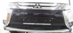 3 299 р. Защитная решётка в воздуховод автомобиля Russtal (черная)  Mitsubishi Outlander  GF (2015-2018)  с доставкой в г. Калуга. Увеличить фотографию 1