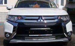 Защитная решётка в воздуховод автомобиля Russtal (хром) Mitsubishi Outlander GF 2-ой рестайлинг (2015-2018)