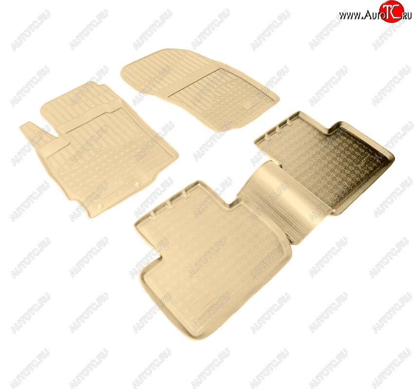 2 699 р. Коврики салона Norplast Unidec  Mitsubishi Outlander  GF (2012-2024) (Цвет: бежевый)  с доставкой в г. Калуга
