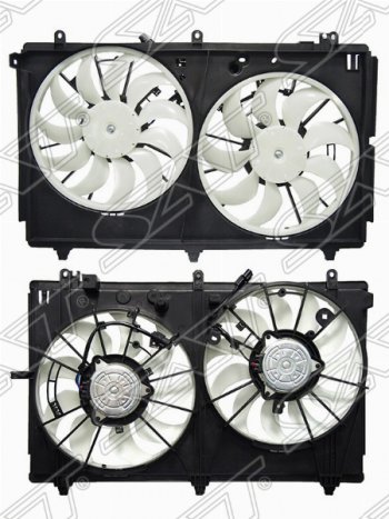 9 649 р. Диффузор радиатора в сборе SAT  Mitsubishi Outlander  GF (2012-2014)  с доставкой в г. Калуга. Увеличить фотографию 1