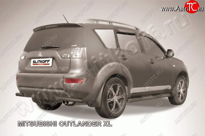 4 499 р. Уголки d57  Mitsubishi Outlander  XL (2005-2009) (Цвет: серебристый)  с доставкой в г. Калуга