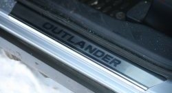 3 554 р. Комплект накладок на порожки автомобиля Novline Mitsubishi Outlander XL (CW)  дорестайлинг (2005-2009)  с доставкой в г. Калуга. Увеличить фотографию 1