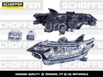 Левая передняя фара (галоген, ДХО) SCHOFFER Mitsubishi Outlander GF 1-ый рестайлинг (2014-2016)