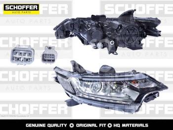 Правая передняя фара (галоген, ДХО) SCHOFFER Mitsubishi Outlander GF дорестайлинг (2012-2014)