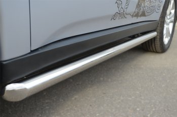 13 849 р. Защита порогов на Russtal (труба D63)  Mitsubishi Outlander  GF (2012-2014) (Защита порогов с со скосами на торцах (вариант 1))  с доставкой в г. Калуга. Увеличить фотографию 1